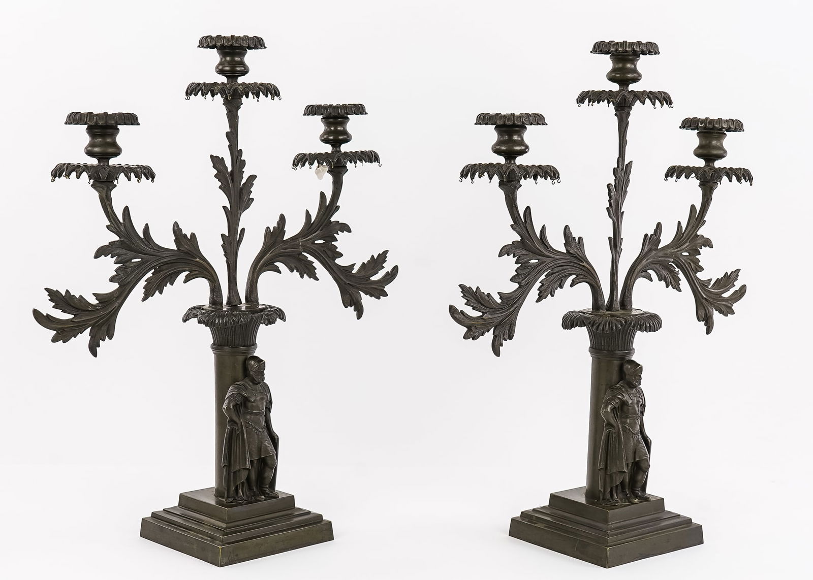 Bronze Garniture Triple Candelabra - 5