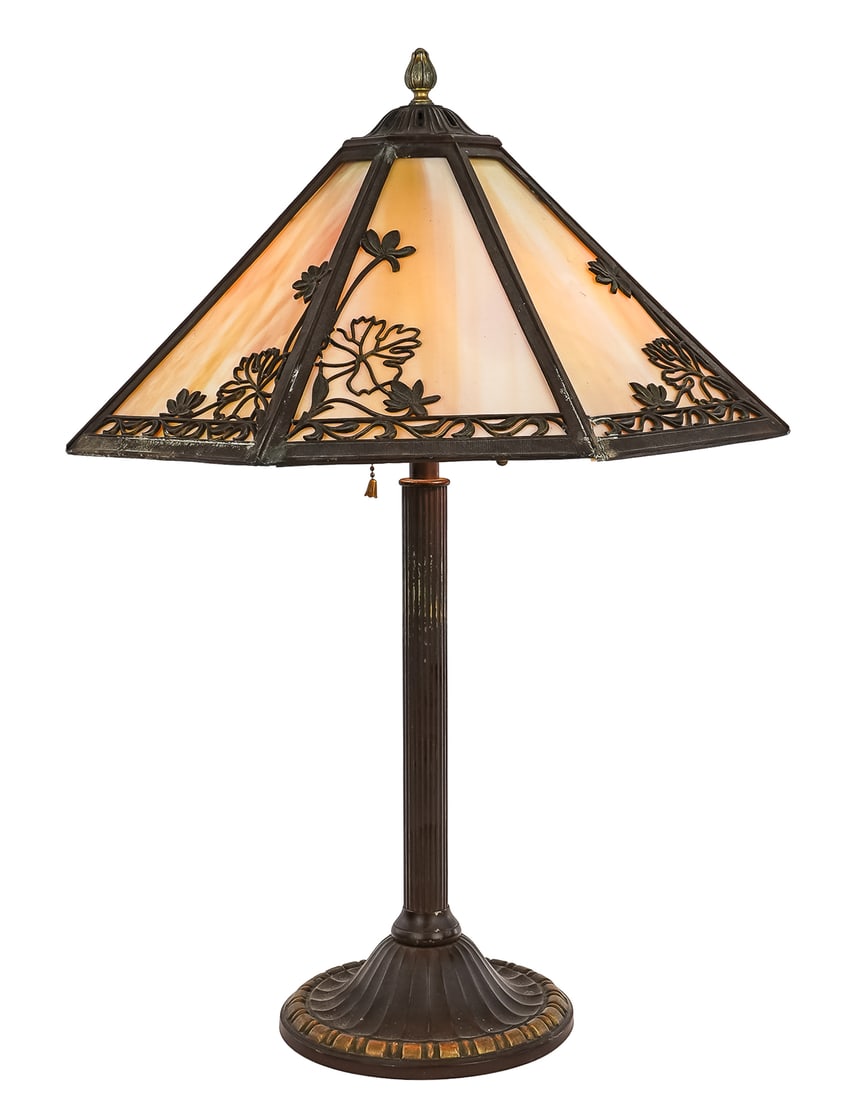 Caramel Slag Glass Table Lamp (1 of 6)