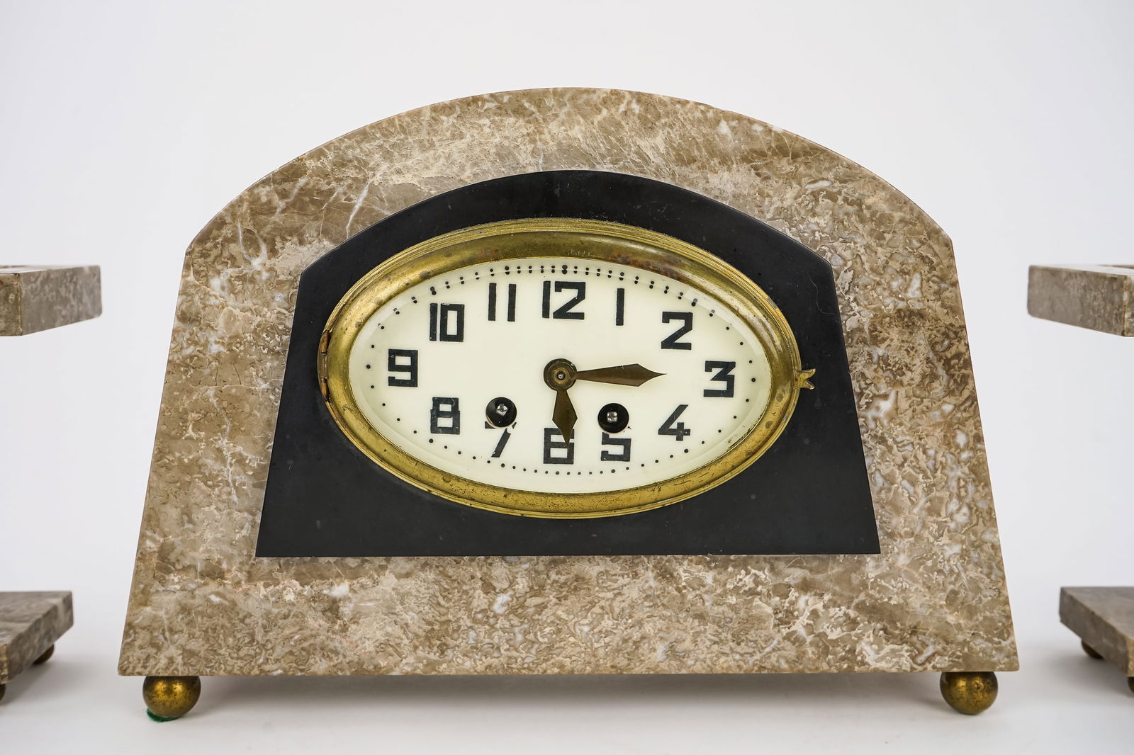 3 Piece Art Deco Clock Garniture Set - 3