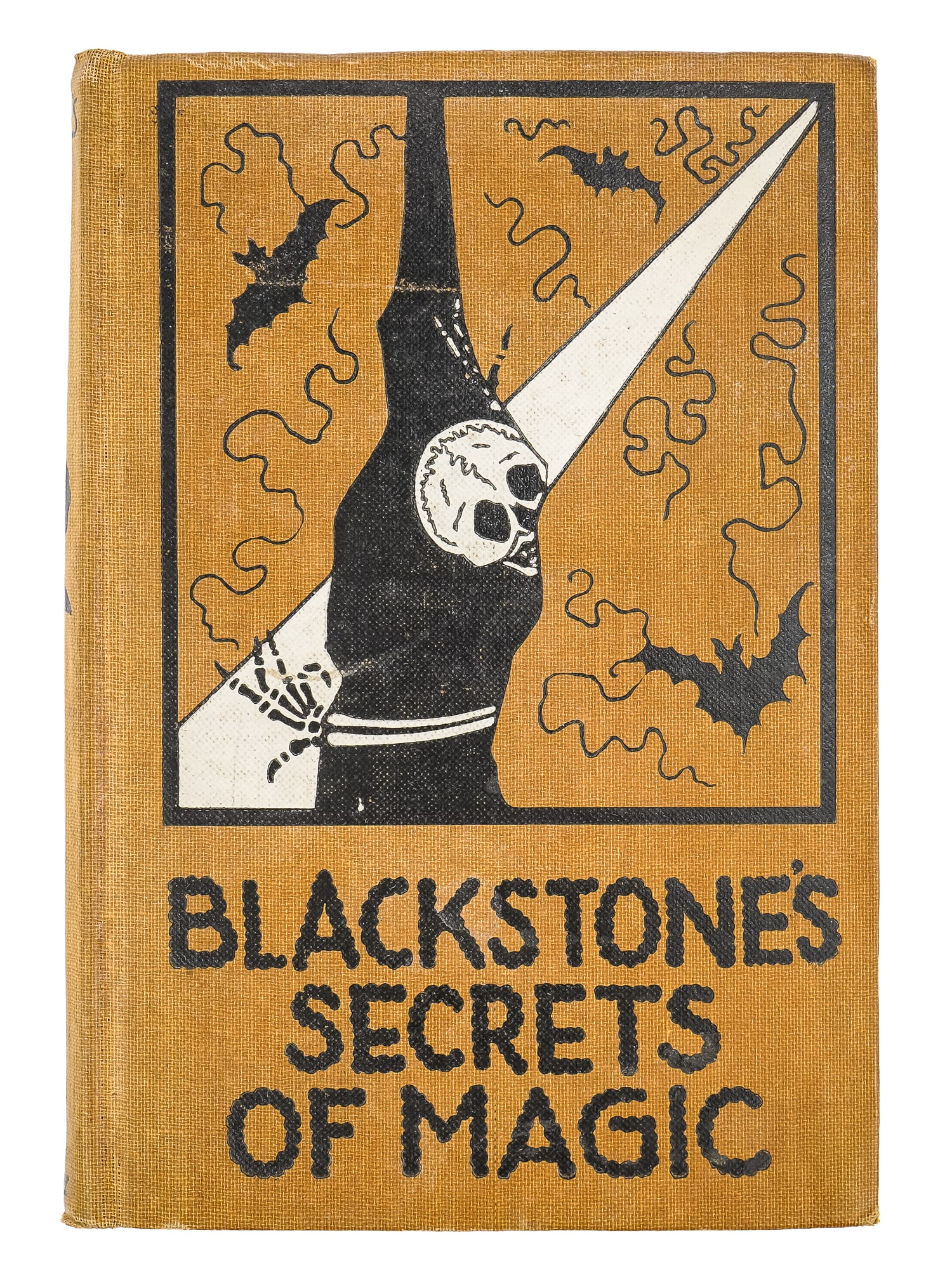 1st Ed 1929 Book Blackstone's Secrets of Magic: Ca. 1929 book, "Blackstone's Secrets of Magic", 1st edition, containing over 100 magic tricks written by Harry Blackstone. 8" x 6".