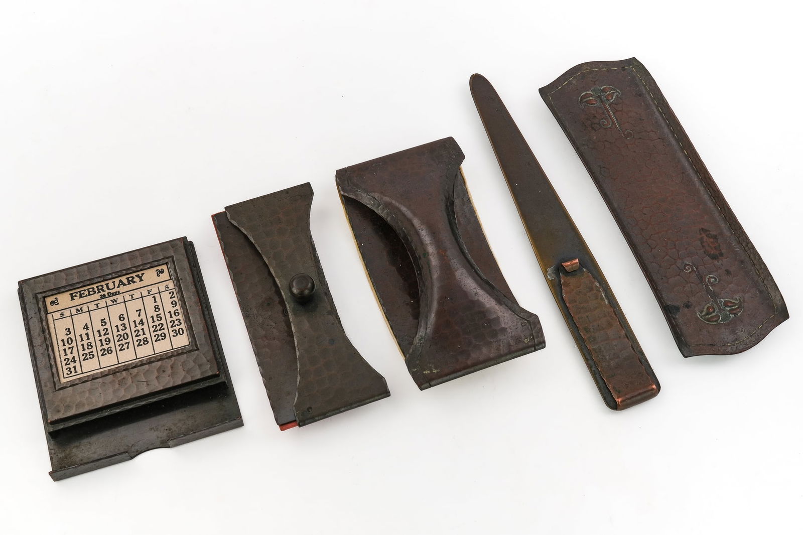 Roycroft Copper Desk Pieces - 7