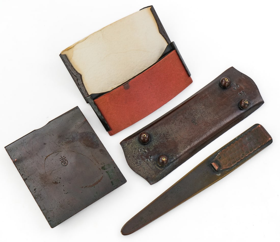 Roycroft Copper Desk Pieces - 8