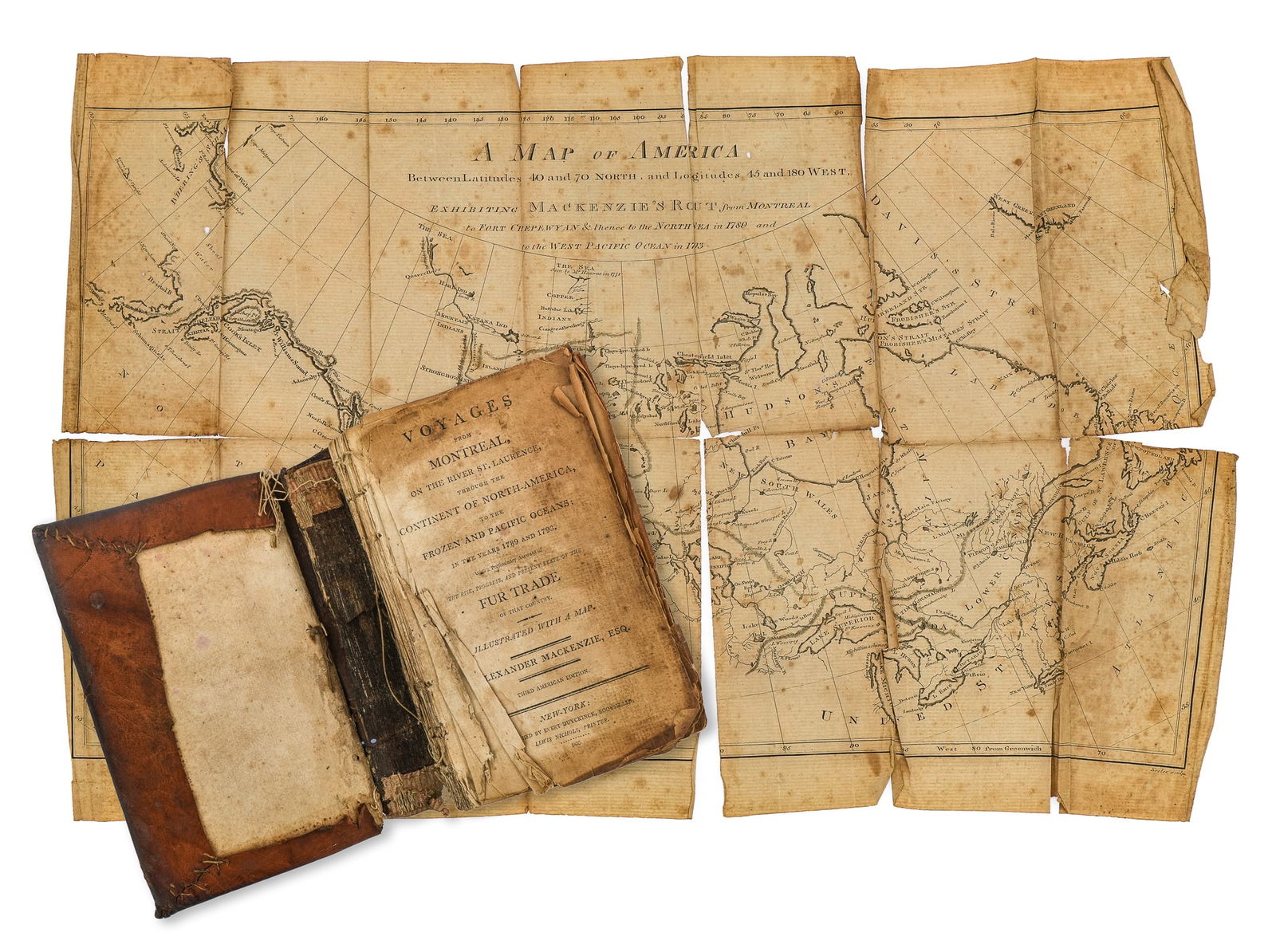 1800 Mackenzie Voyages from Montreal: 1800 Alexander Mackenzie "Voyages from Montreal on the River St lawrence Through the Continent of North America to the Frozen and Pacific Oceans 1789 and 1793 with a preliminary account of the rise,