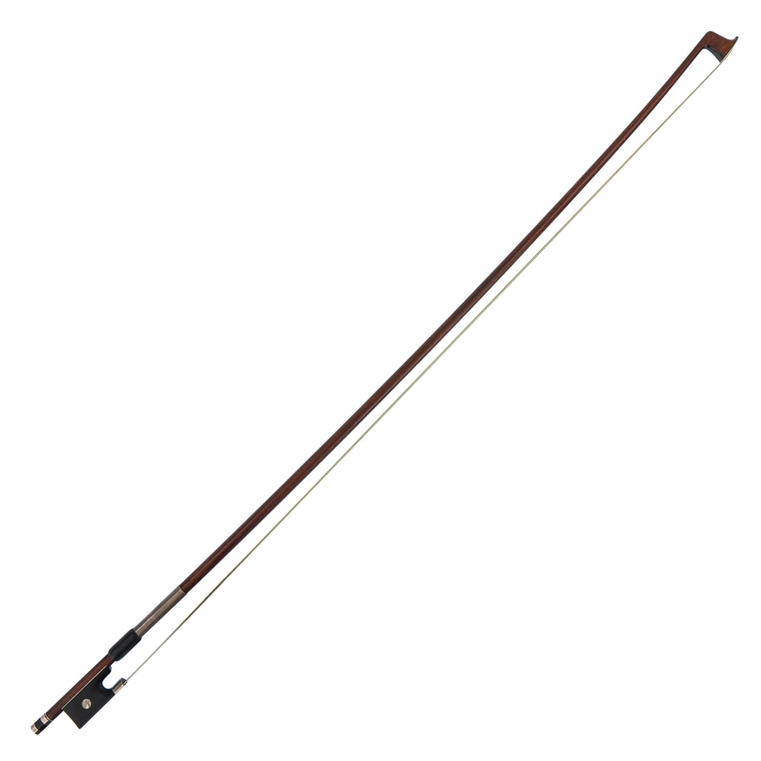 Eglidius Dorfler Violin Bow: Early 20th c German Eglidius Dorfler violin bow, signed Eglid Dorfler, silver and ebony mounting with a Parisian eye, weight 62 grams, length 21 1/2"