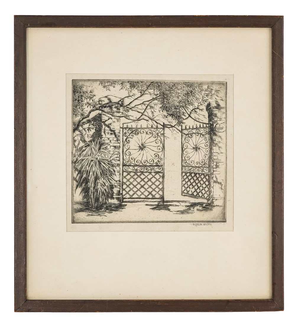 Alfred Hutty (SC 1877-1854) Iron Gate (1 of 2)