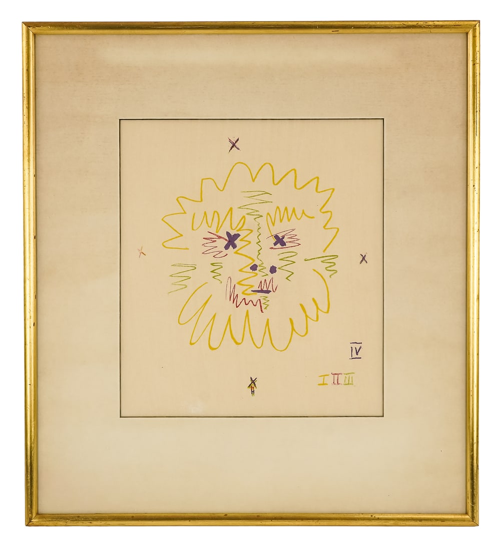 Pablo Picasso (SP 1881-1973) Head of a Faun: Pablo Picasso (Spanish 1881-1973) Head of a Faun from Dans L'atelier de Picasso lithograph on paper circa 1957 12 x 11" 21 x 19" as framed not signed. What can be written here about Picasso that hasn'