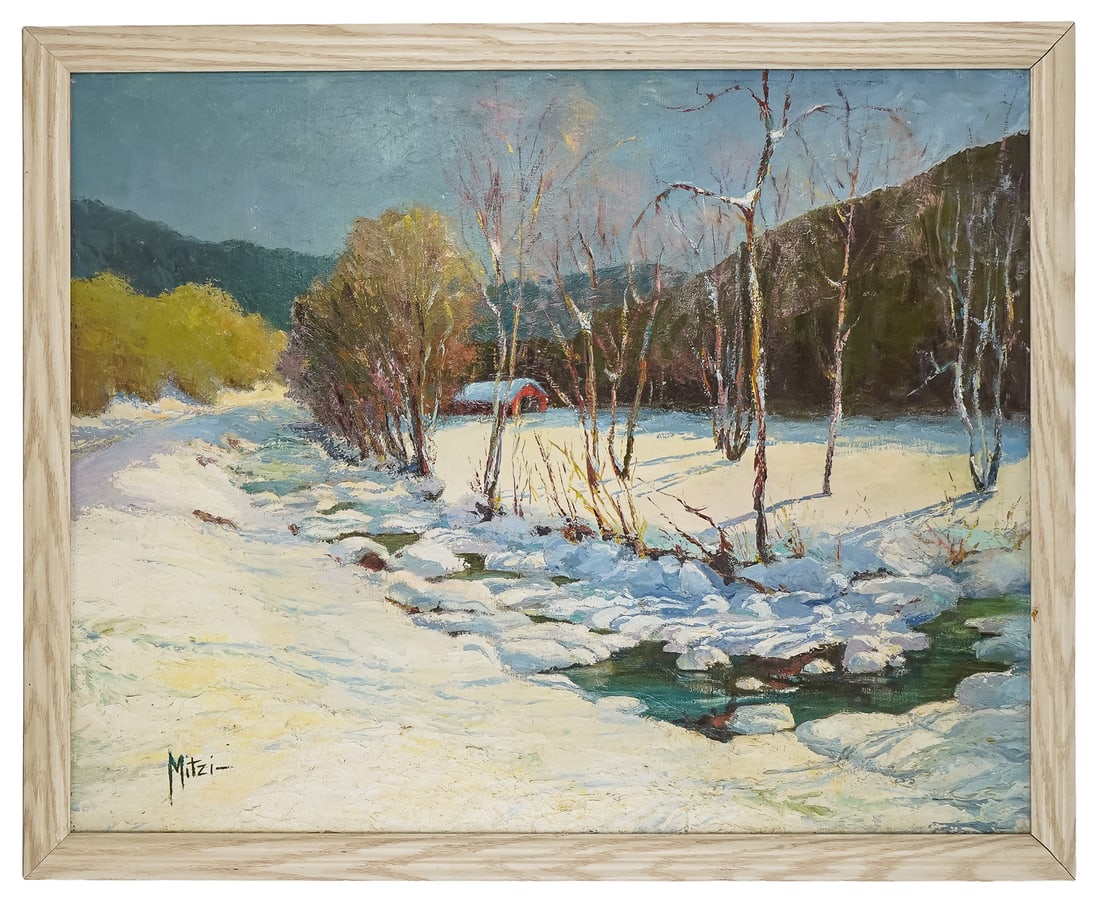 Mitzi Goward (VT 1930-2017) Winter Sunlight Middlebury Gap (1 of 5)