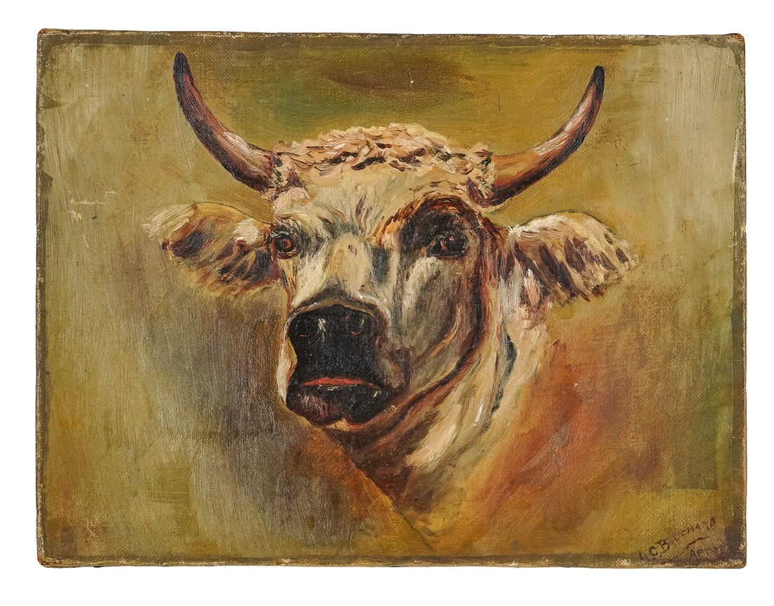 Four Primitive 19th c paintings - 4