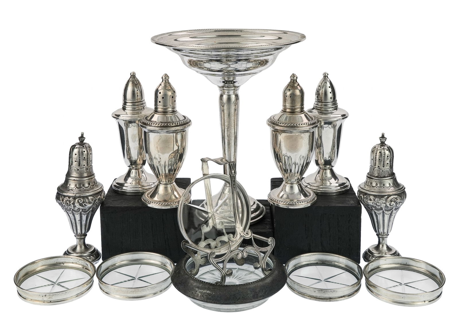 9 pcs. Sterling Silver Holloware (1 of 3)