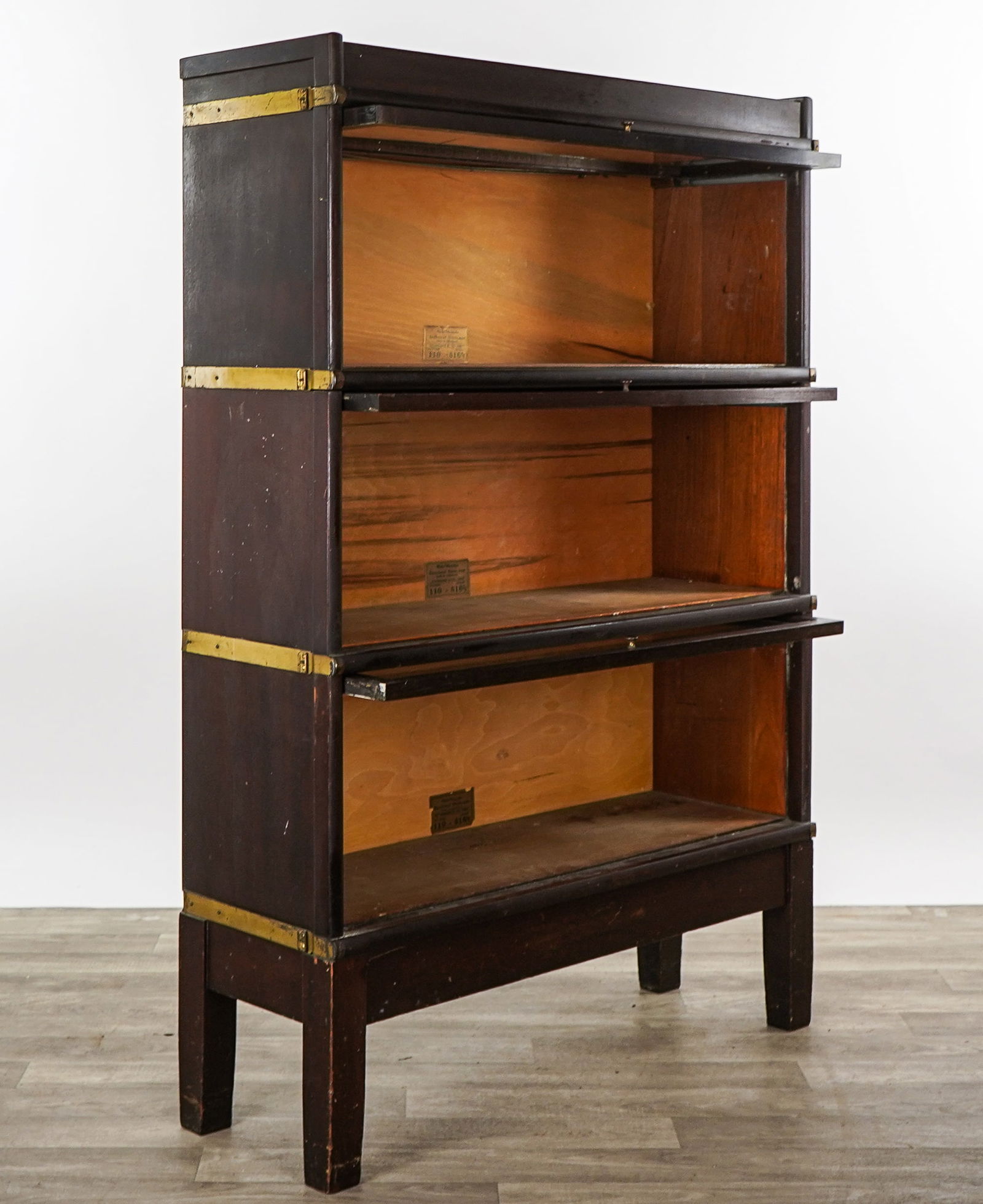 3 Section Mahogany Stacking Bookcase - 2