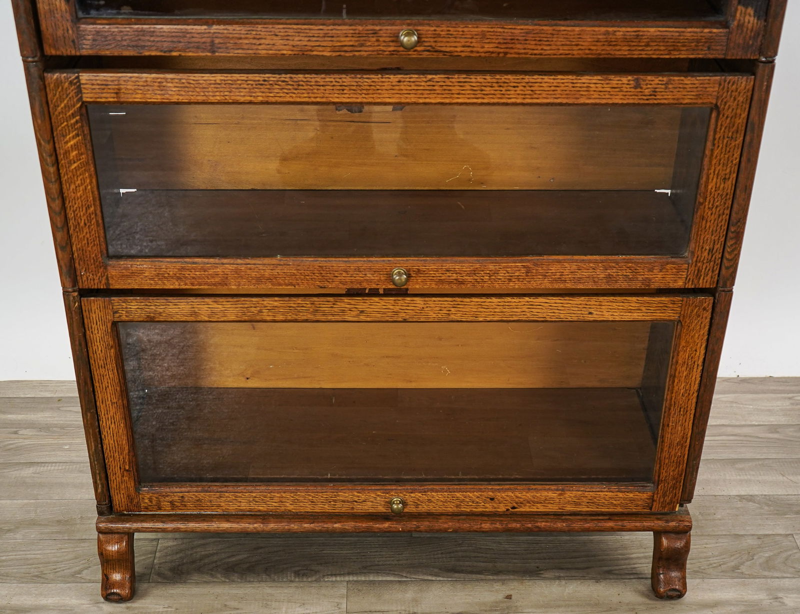 Lundstrom Oak 3 Section Bookcase - 4