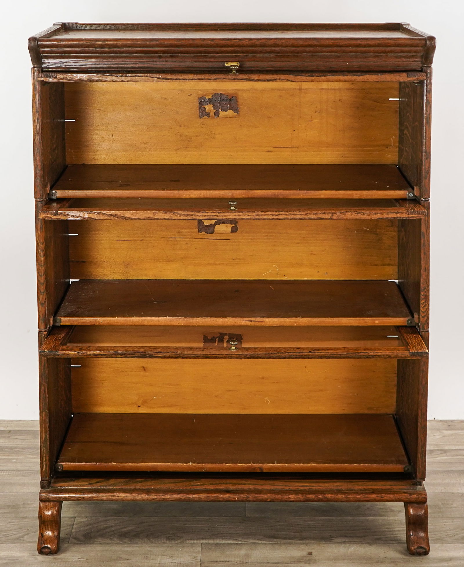 Lundstrom Oak 3 Section Bookcase - 5