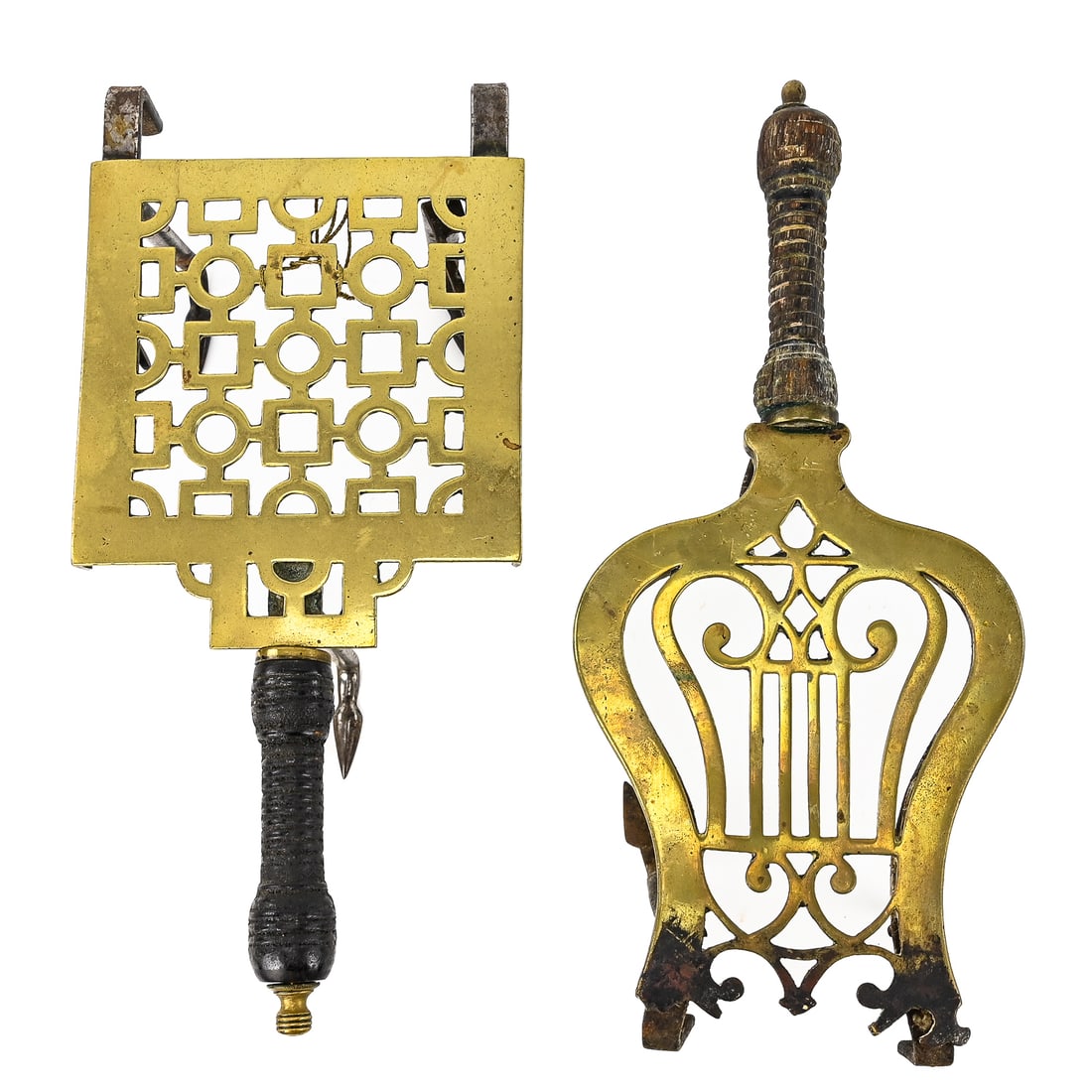 19th c Brass Trivets & Cape Cod Lighters - 2