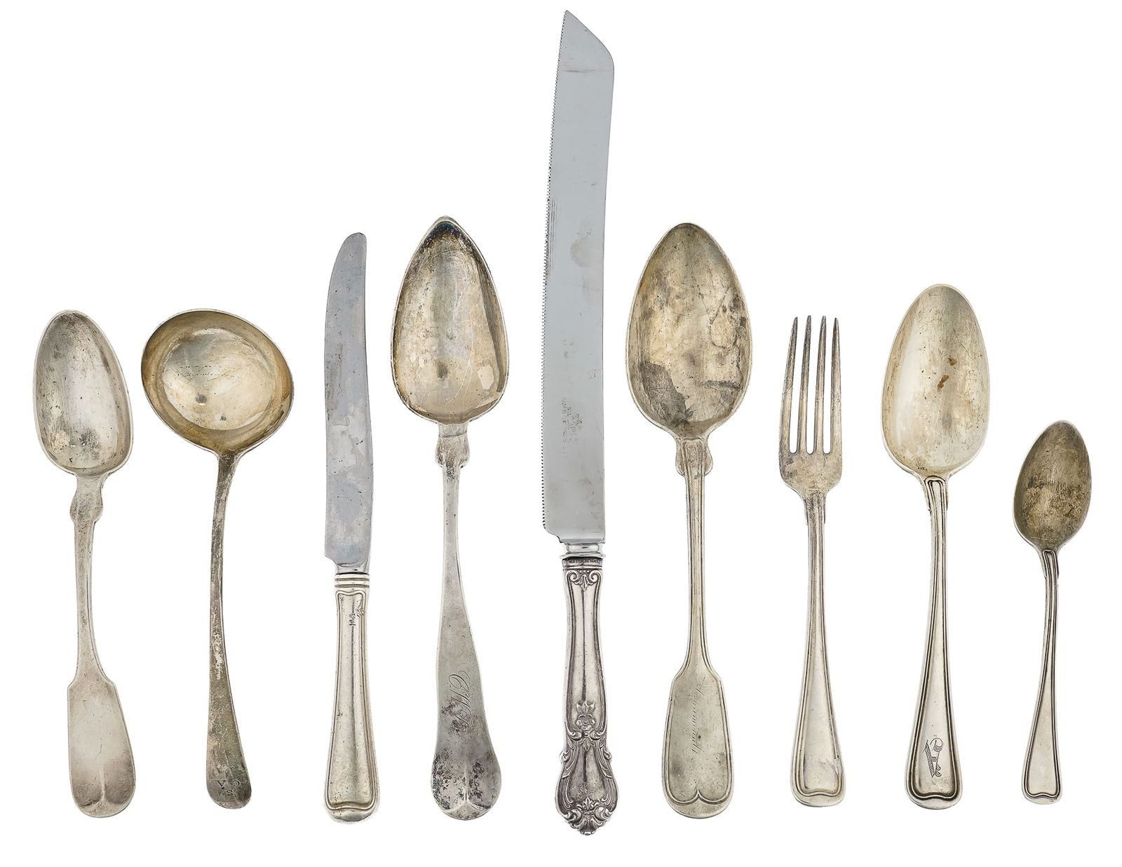 9 pcs. Sterling and Coin Silver Flatware (1 of 1)