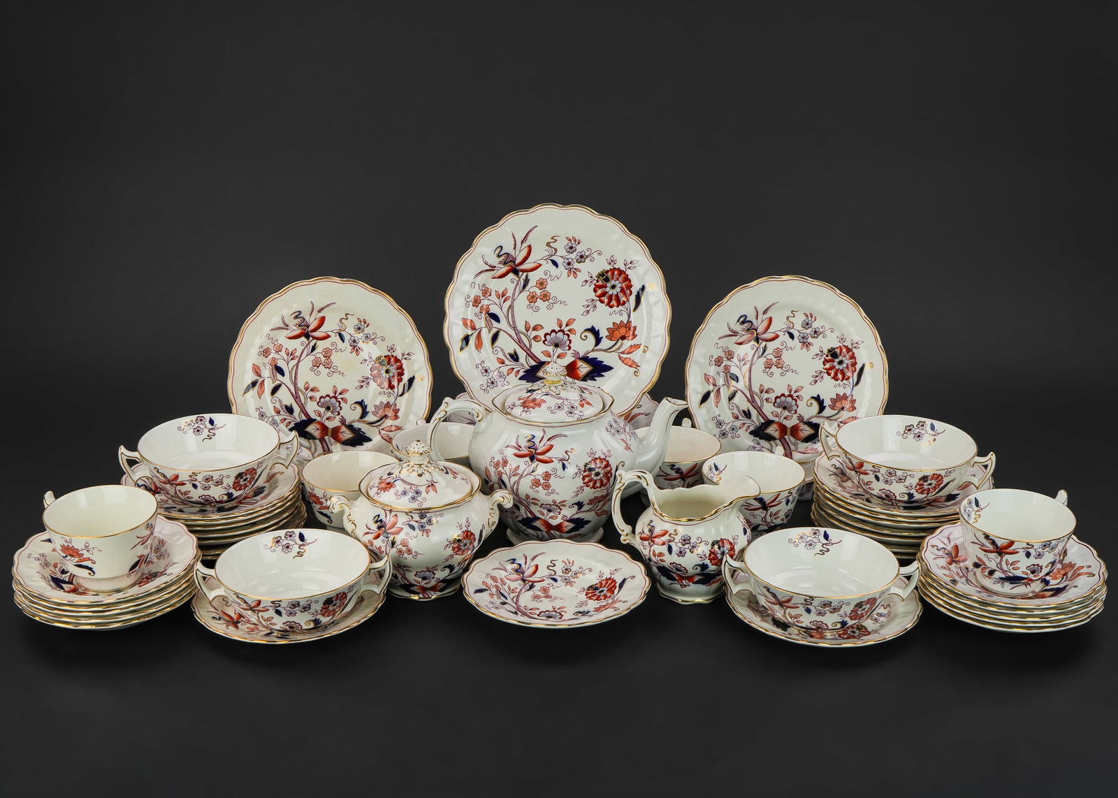 48 pcs. Booths Fresian Porcelain Dinnerware (1 of 1)