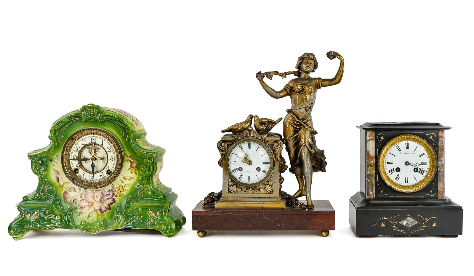 3 Victorian Era Shelf Clocks (1 of 2)