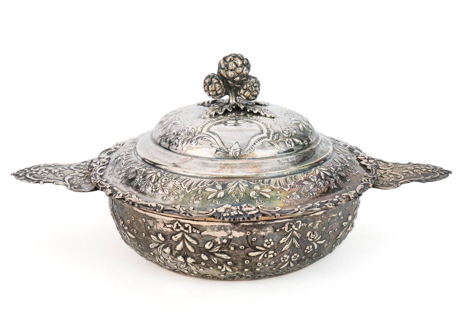 19th c. French Minerva Silver Rococo Serving Dish (1 of 1)