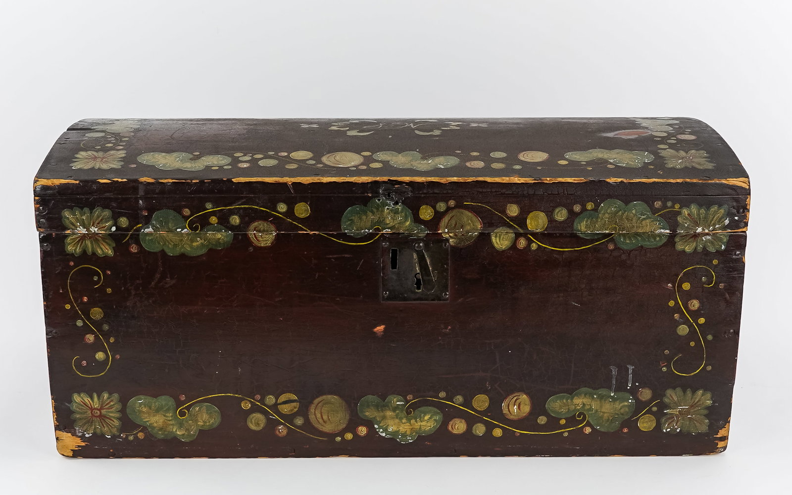 Paint Decorated Dome Top Box - 3