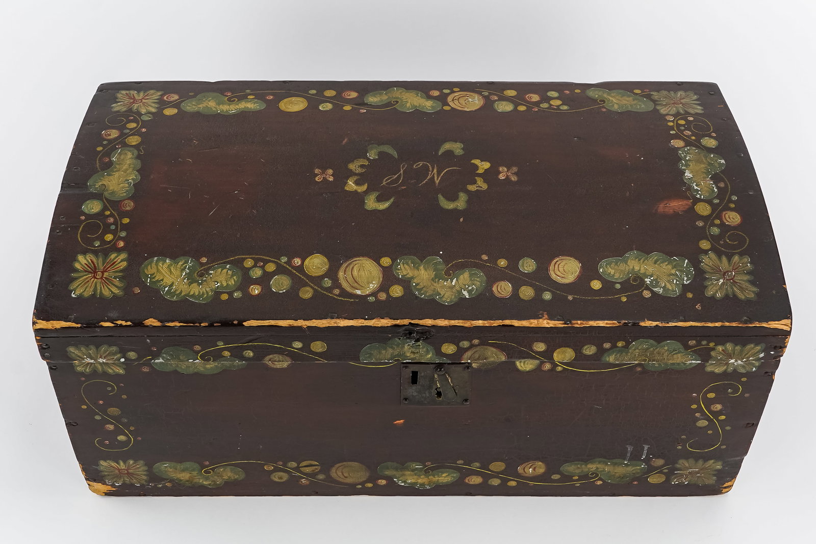 Paint Decorated Dome Top Box - 4