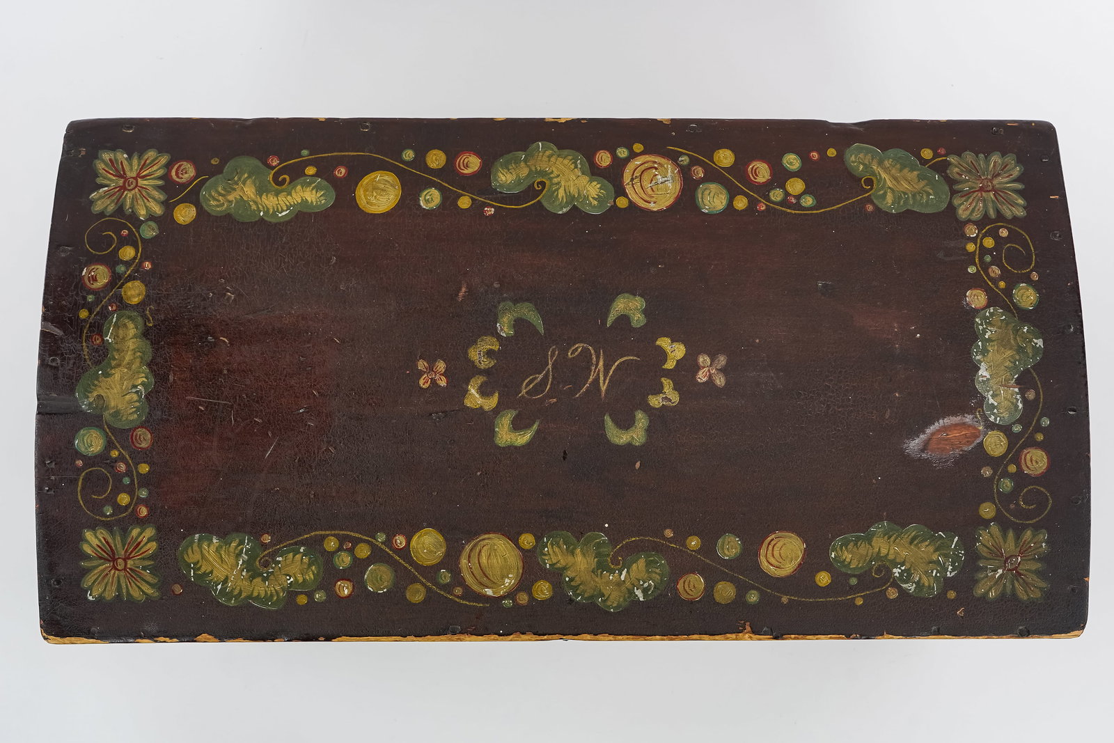 Paint Decorated Dome Top Box - 5