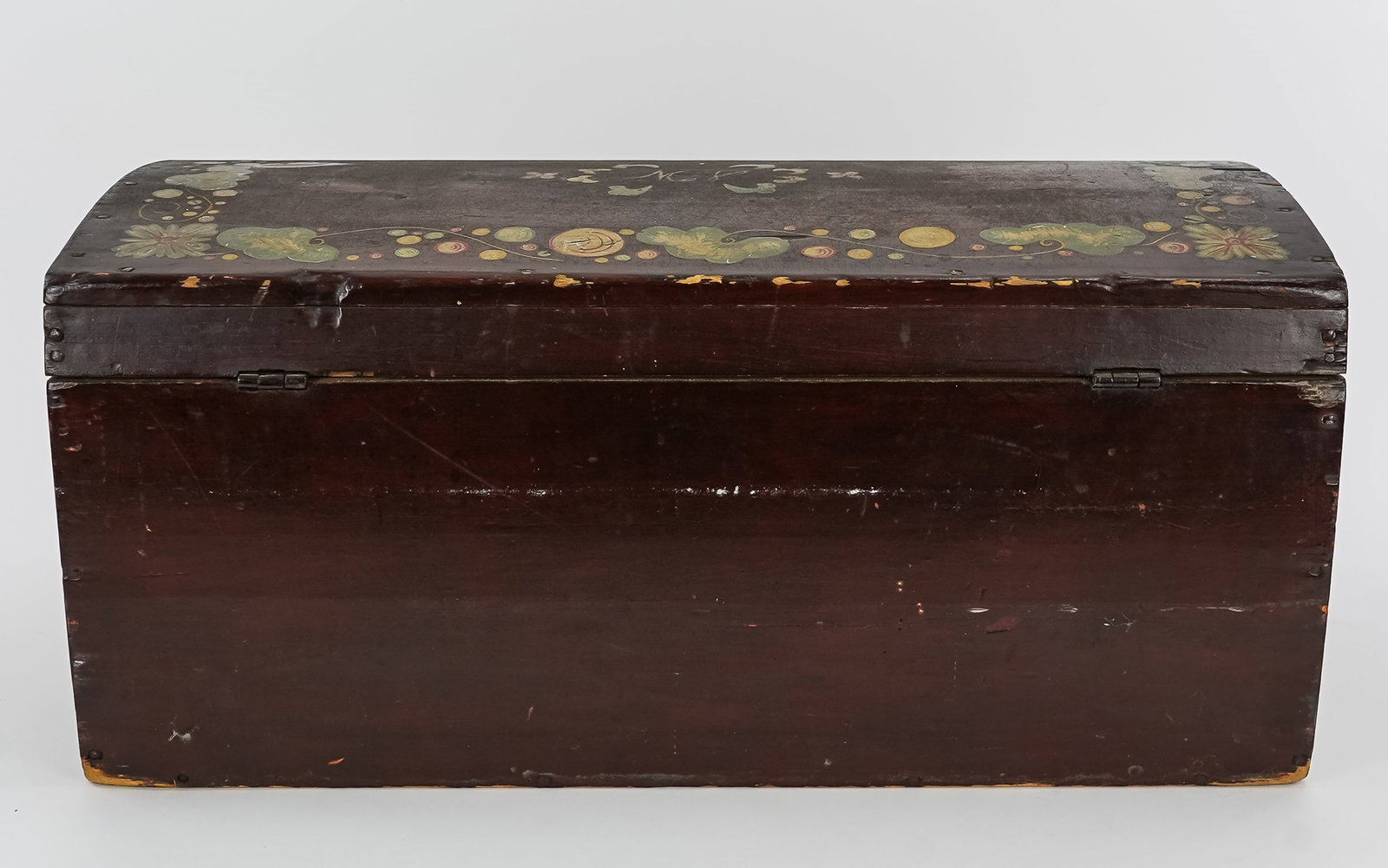 Paint Decorated Dome Top Box - 8