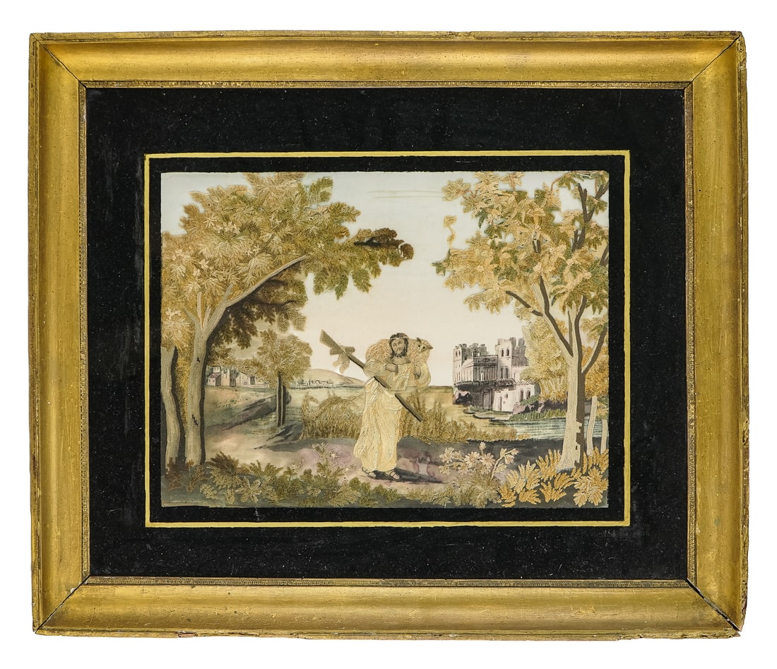 18th c Stumpwork St John the Baptist (1 of 6)