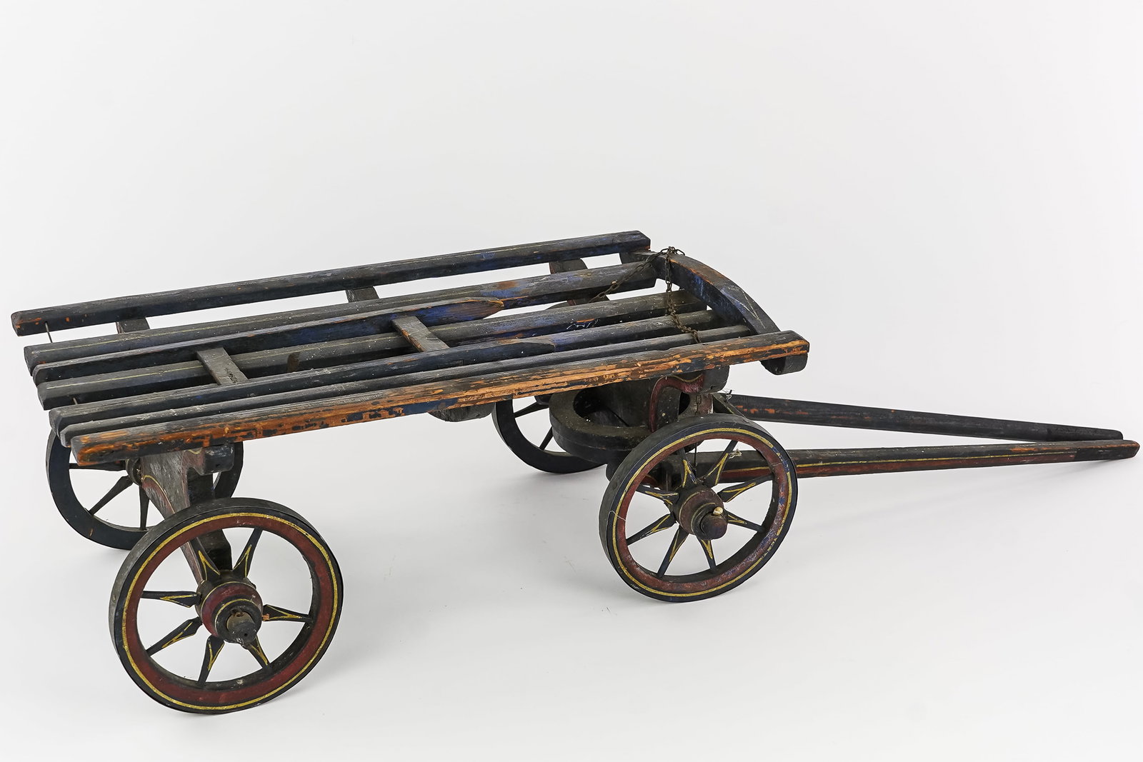 19th c Pull Toy Wagon - 4