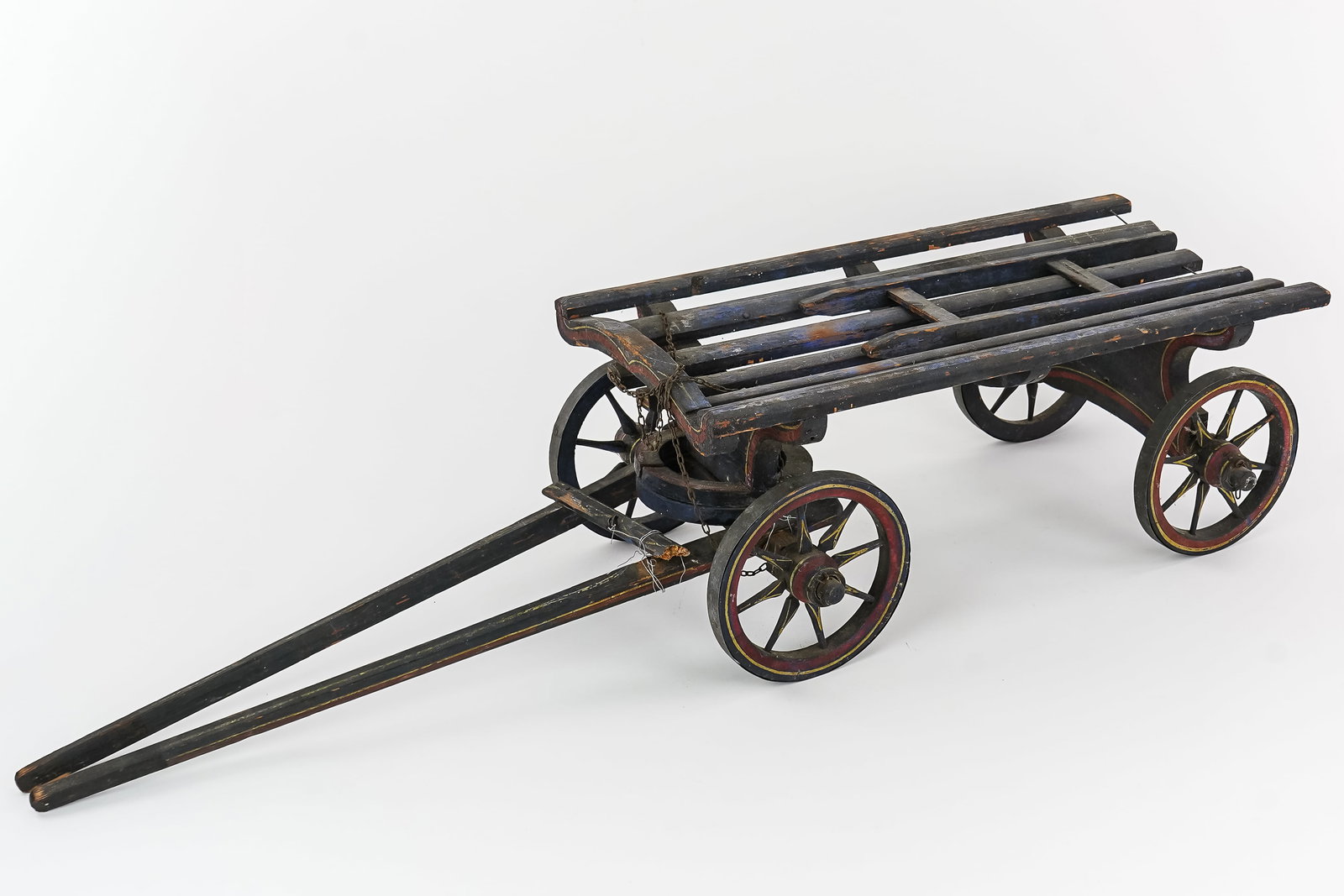 19th c Pull Toy Wagon - 7