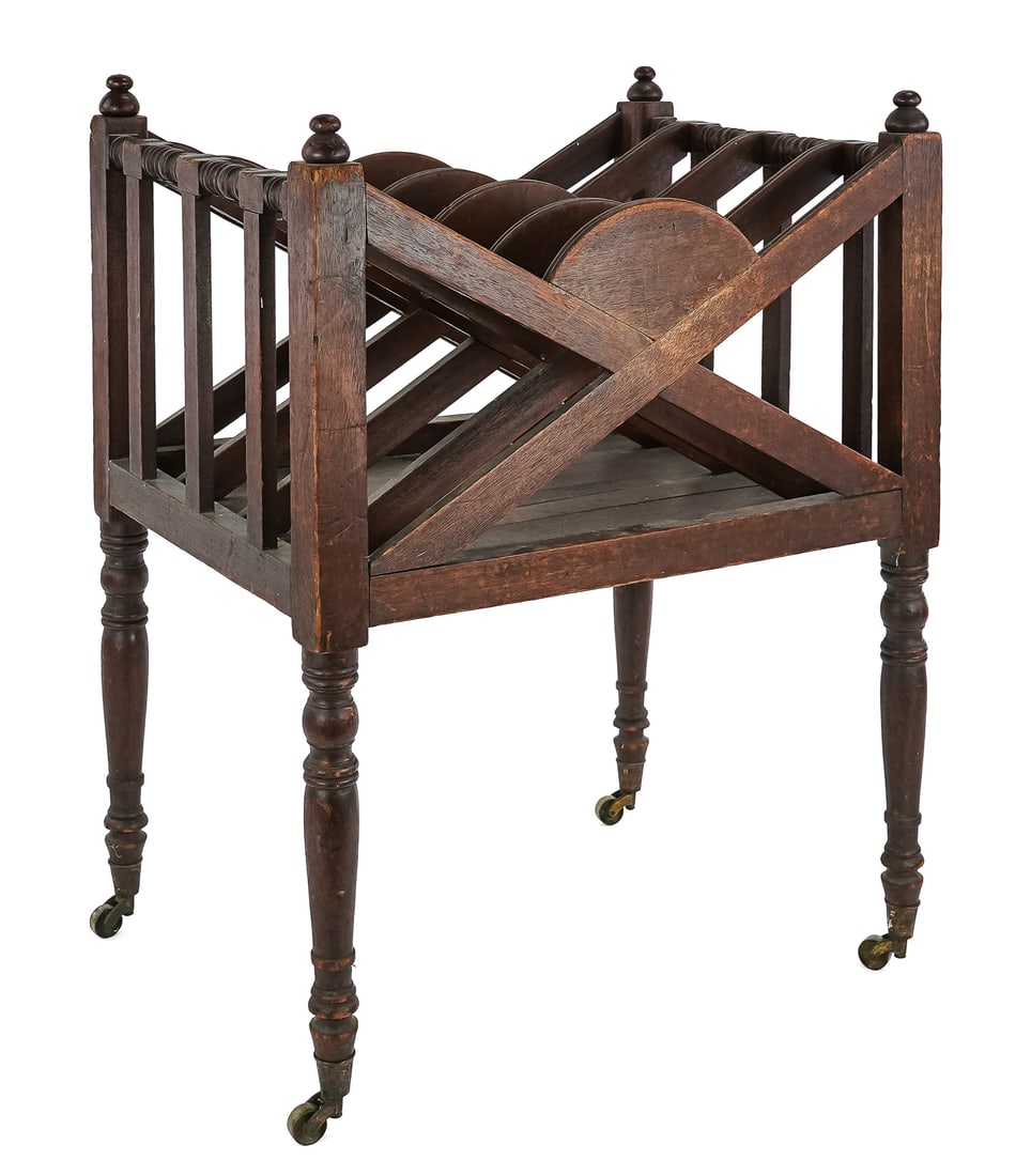 Early 19th c Sheraton Mahogany Canterbury (1 of 10)