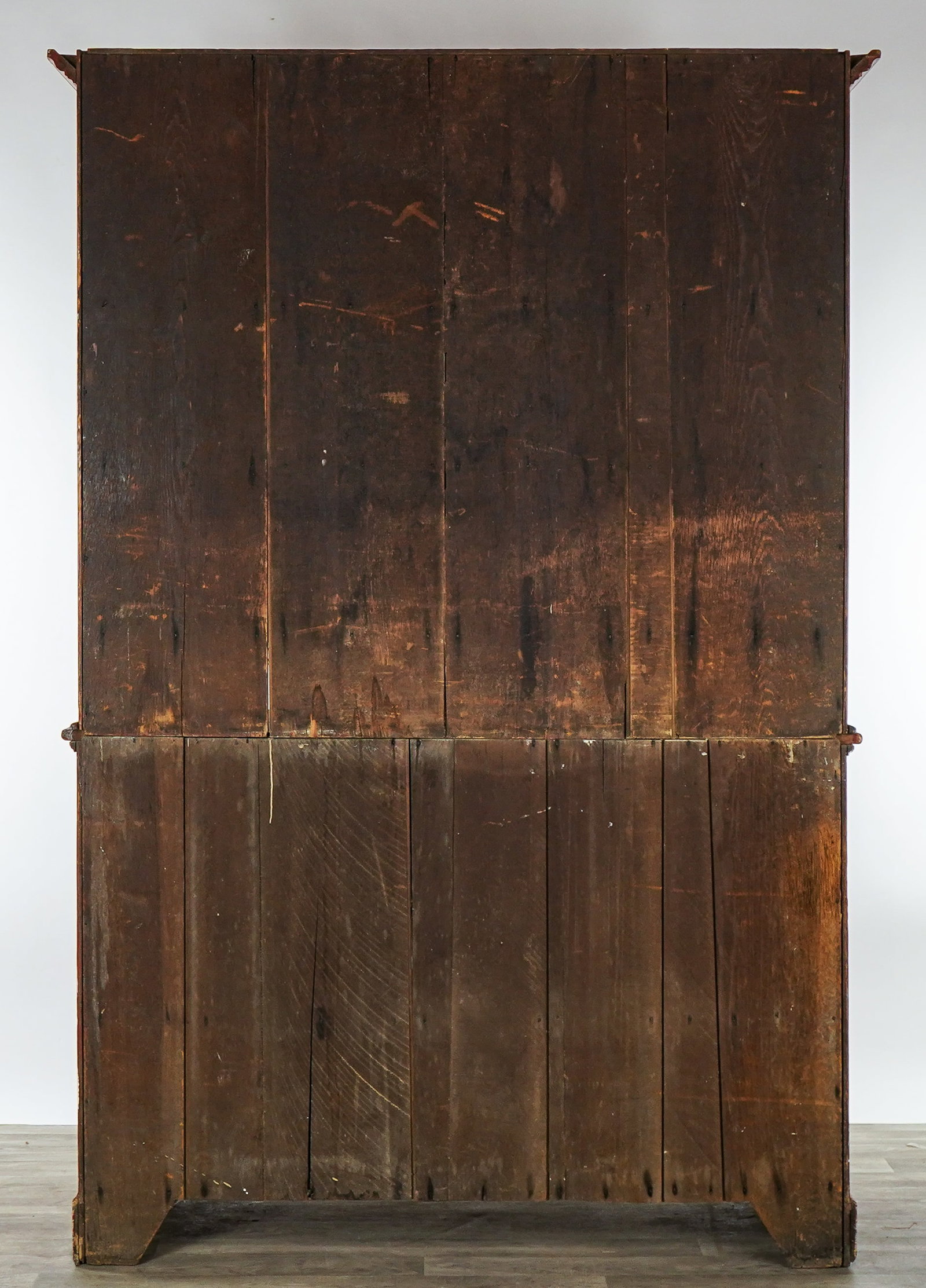 19th c Pine Two Part Stepback Cupboard - 8
