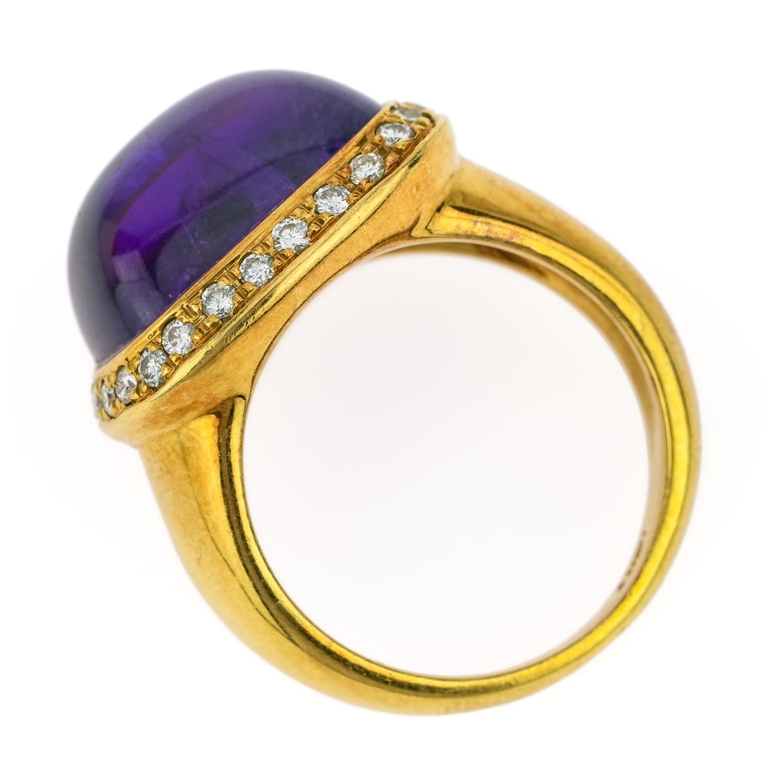 18k Amethyst & Diamond Ring - 5