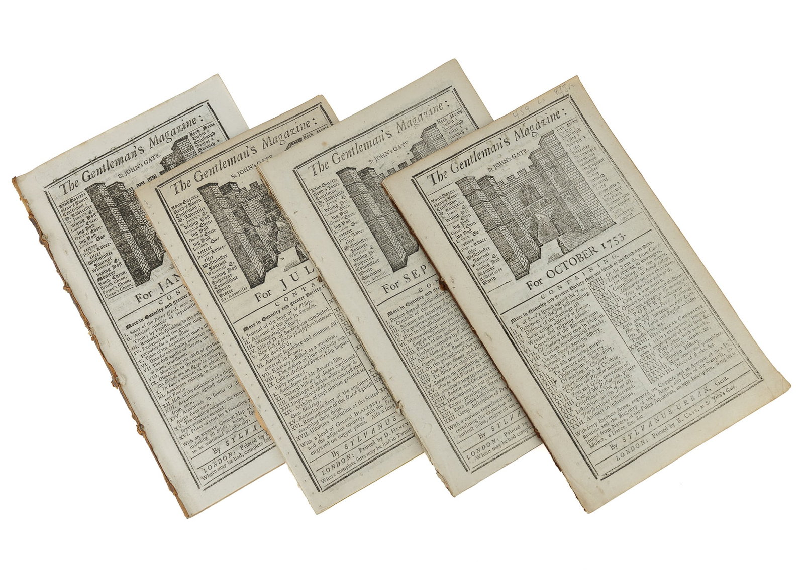 1753-1760 The Gentleman's Magazine: 1753- 1760 The Gentleman's Magazine French & Indian war newspapers (4 vols), including Sept 1755 a scheme proposed for driving the French out of North America, Five Nations, Lake Champlain (p389,