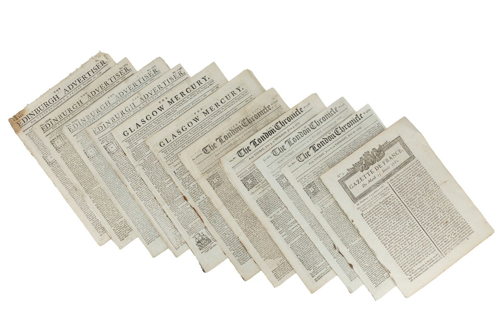 1775-1782 British, French Newspapers (1 of 20)