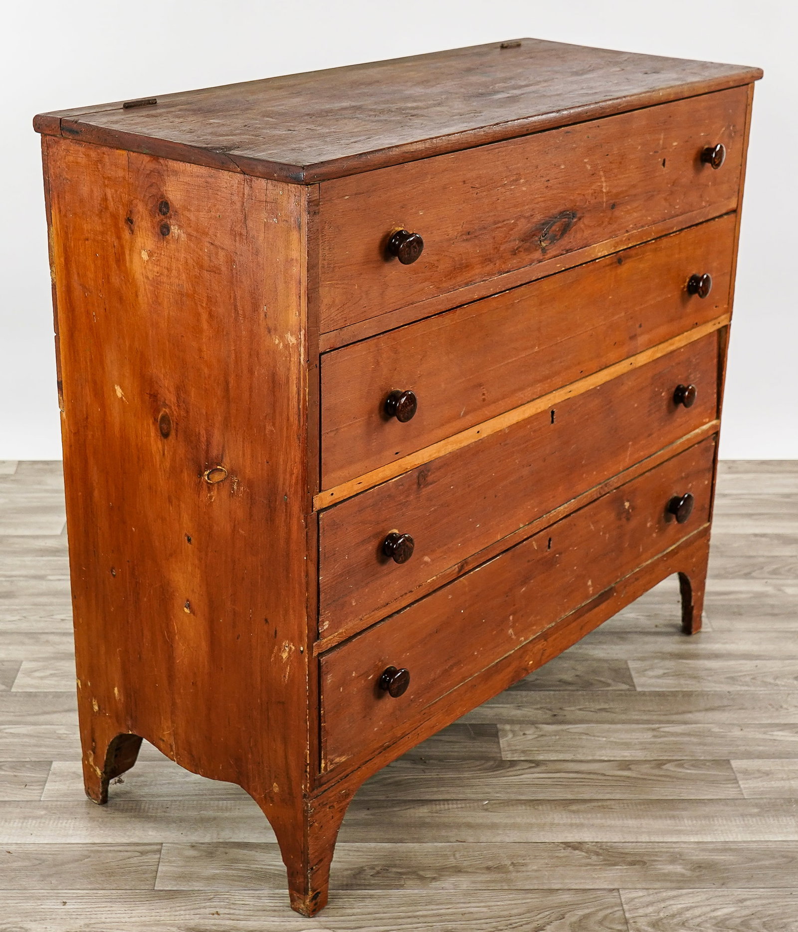 19th c Pine Blanket Box - 2