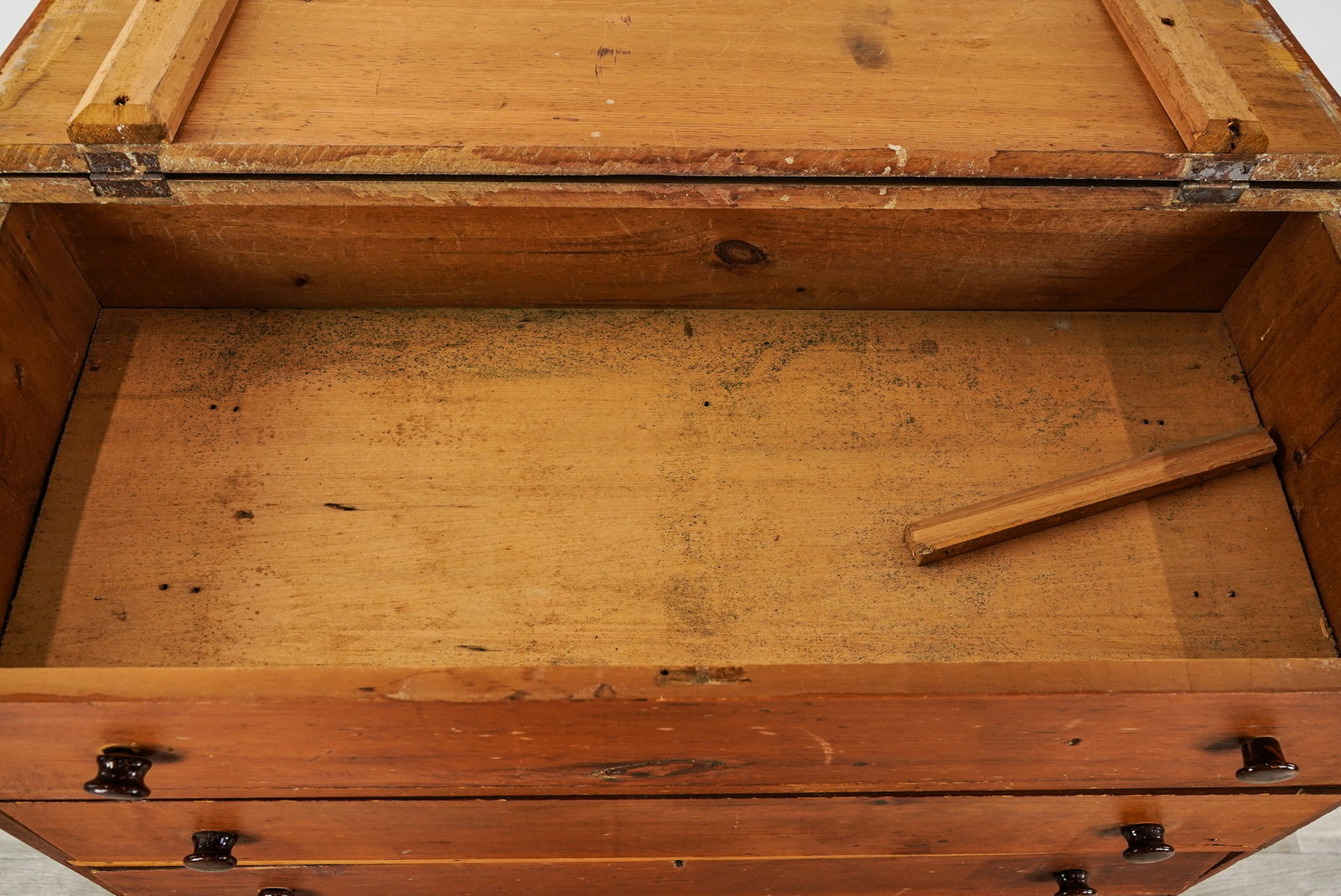 19th c Pine Blanket Box - 6
