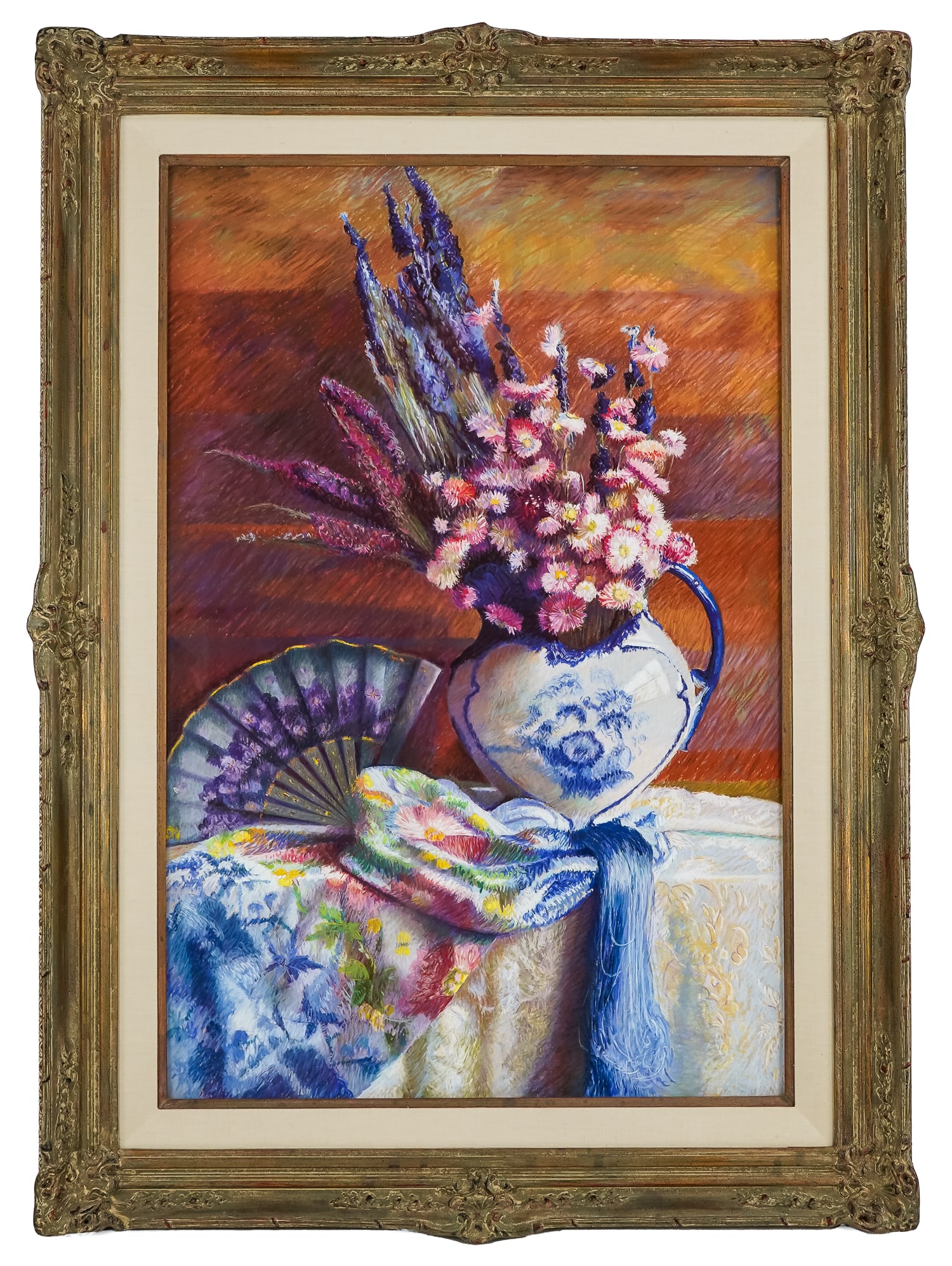 Barbara Willis (AM 20th c ) Blue Pitcher (1 of 5)