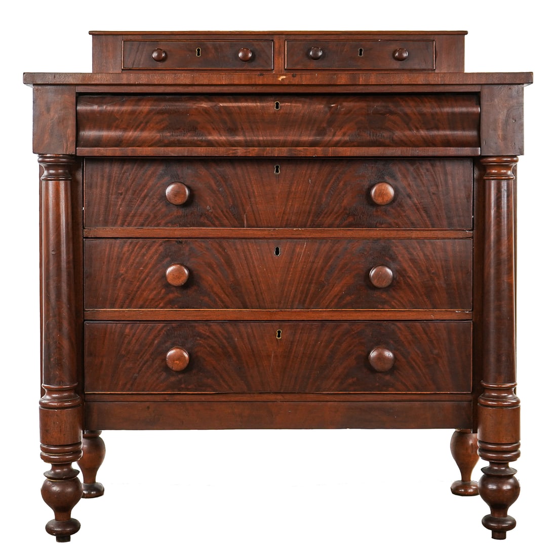 Signed Vermont Sheraton mahogany Deck Top Chest (1 of 1)