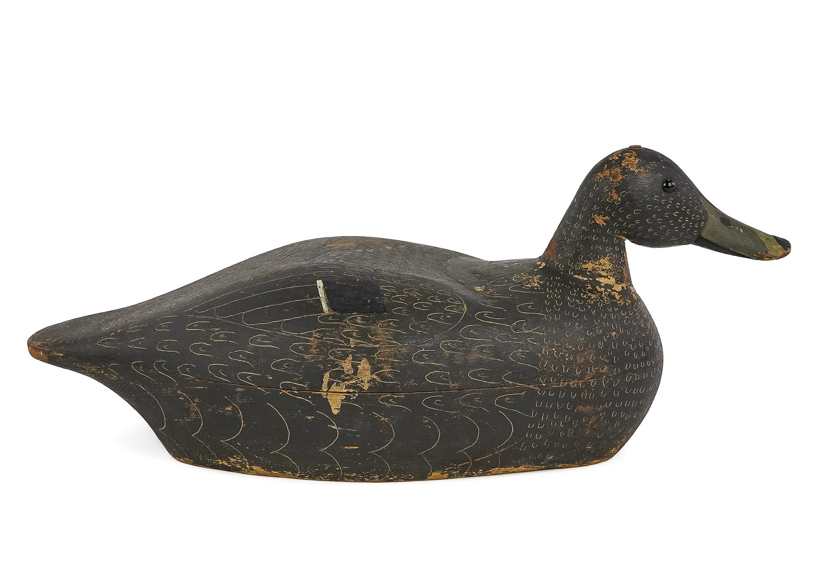 Lysander Smith Swimming Black Duck Decoy (1 of 7)