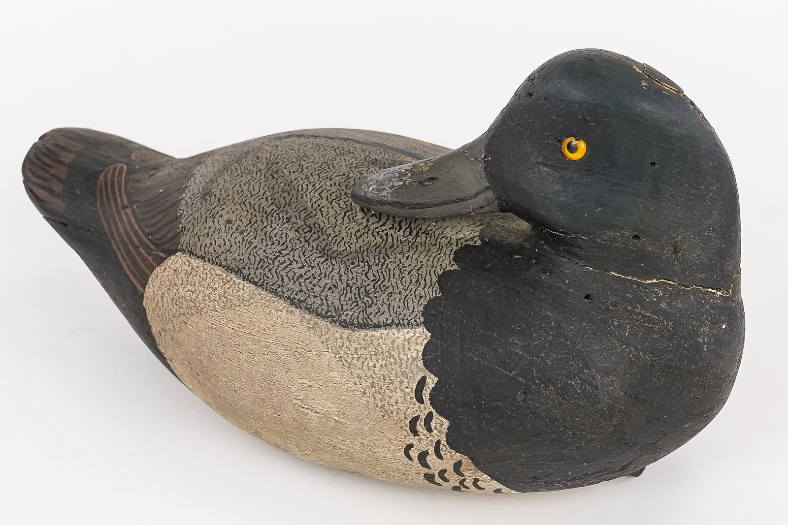 Preening Bluebill Drake Decoy - 2