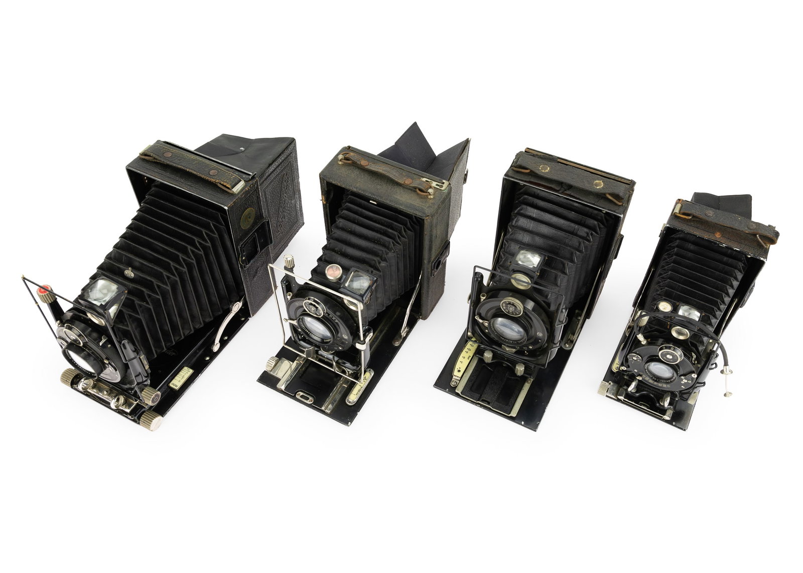 4 Folding Box Bellows Cameras - 2