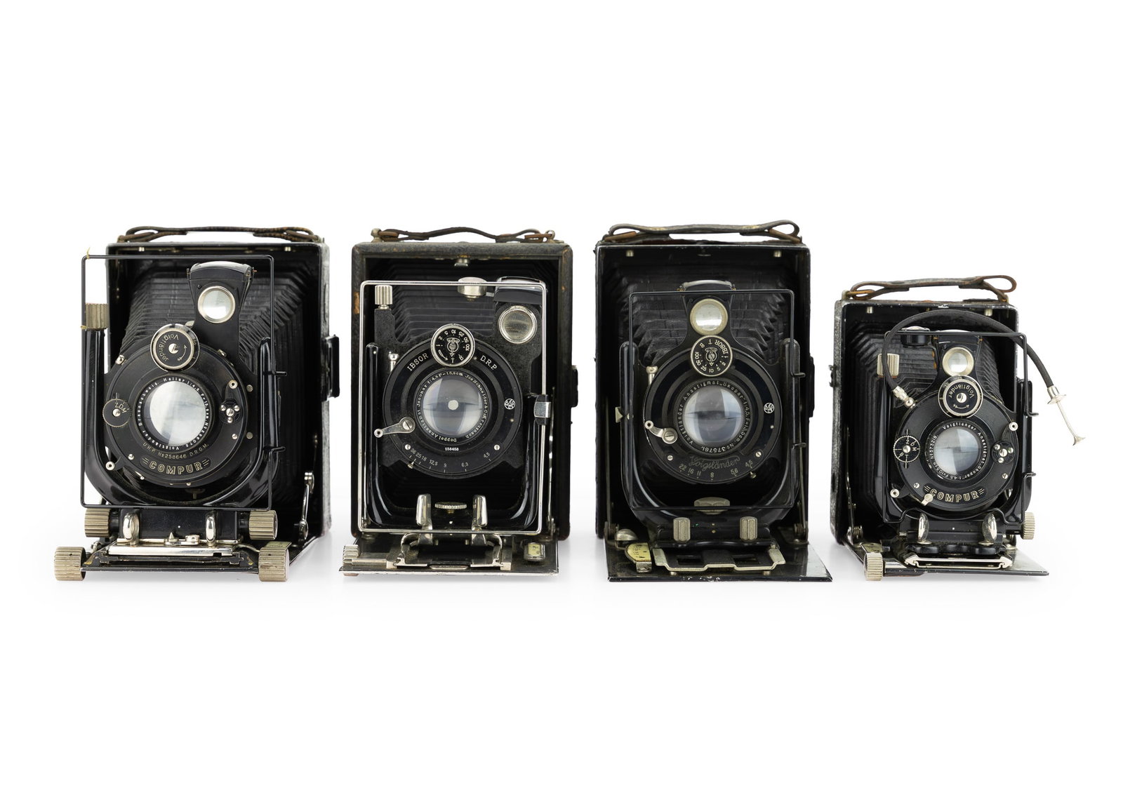 4 Folding Box Bellows Cameras - 3