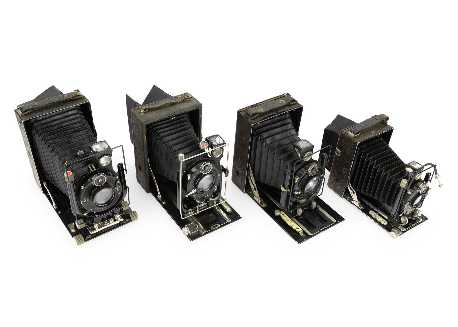4 Folding Box Bellows Cameras - 5