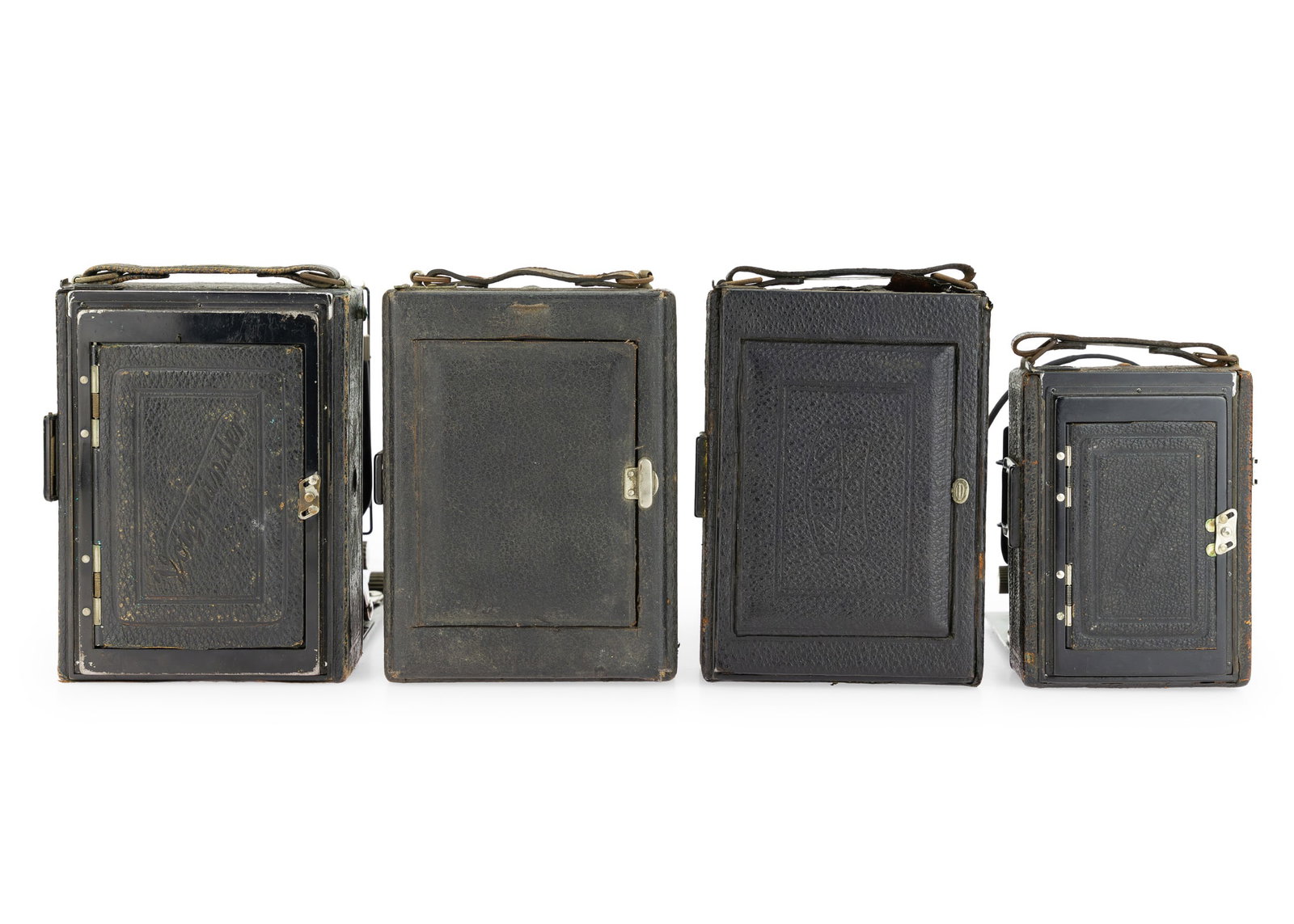 4 Folding Box Bellows Cameras - 6