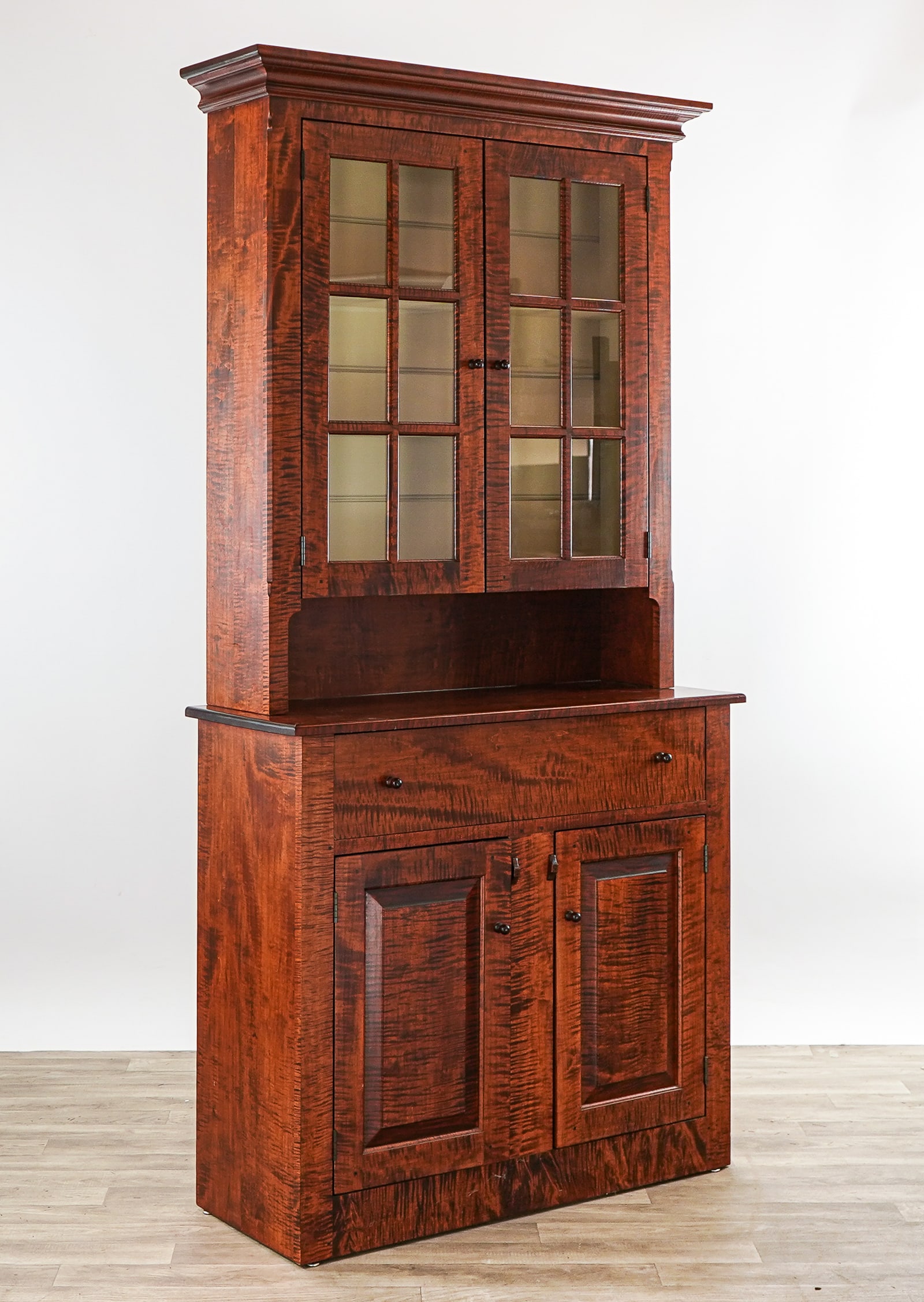 Tiger Maple Step Back Cupboard - 2