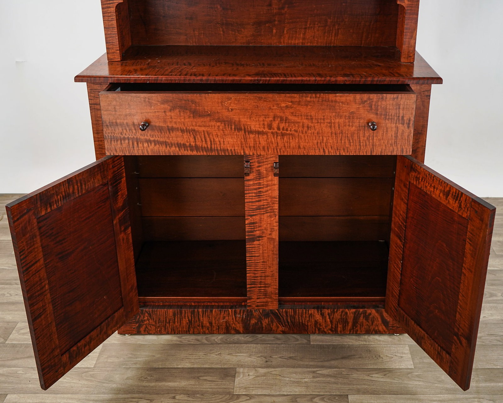 Tiger Maple Step Back Cupboard - 3