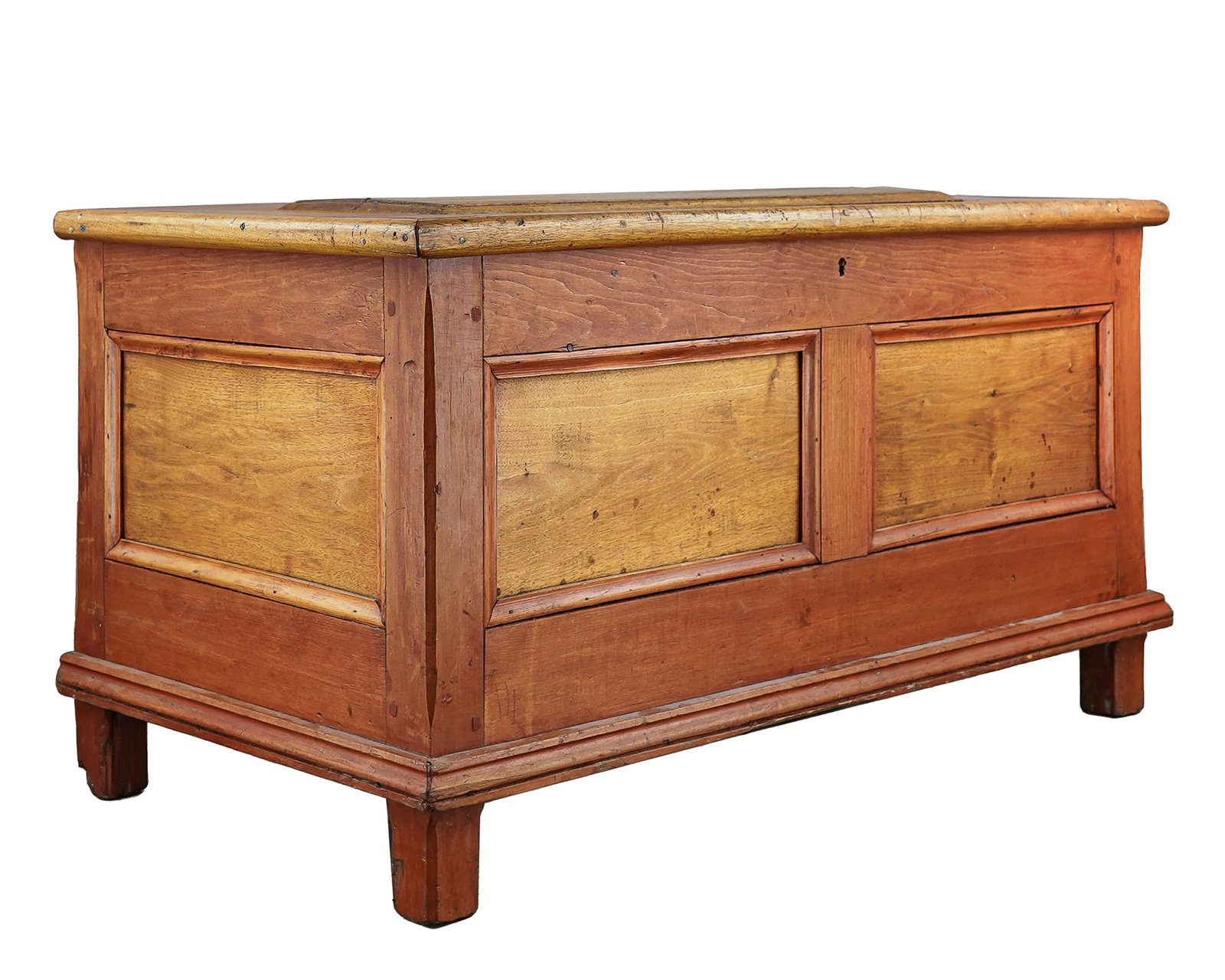 18th c Quebec Ash & Pine Blanket Box (1 of 8)