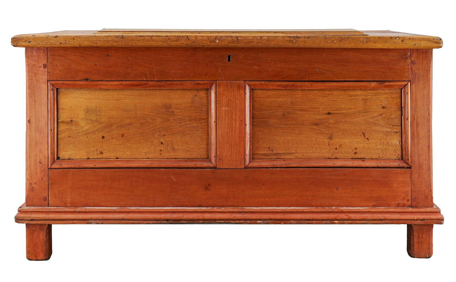 18th c Quebec Ash & Pine Blanket Box - 2