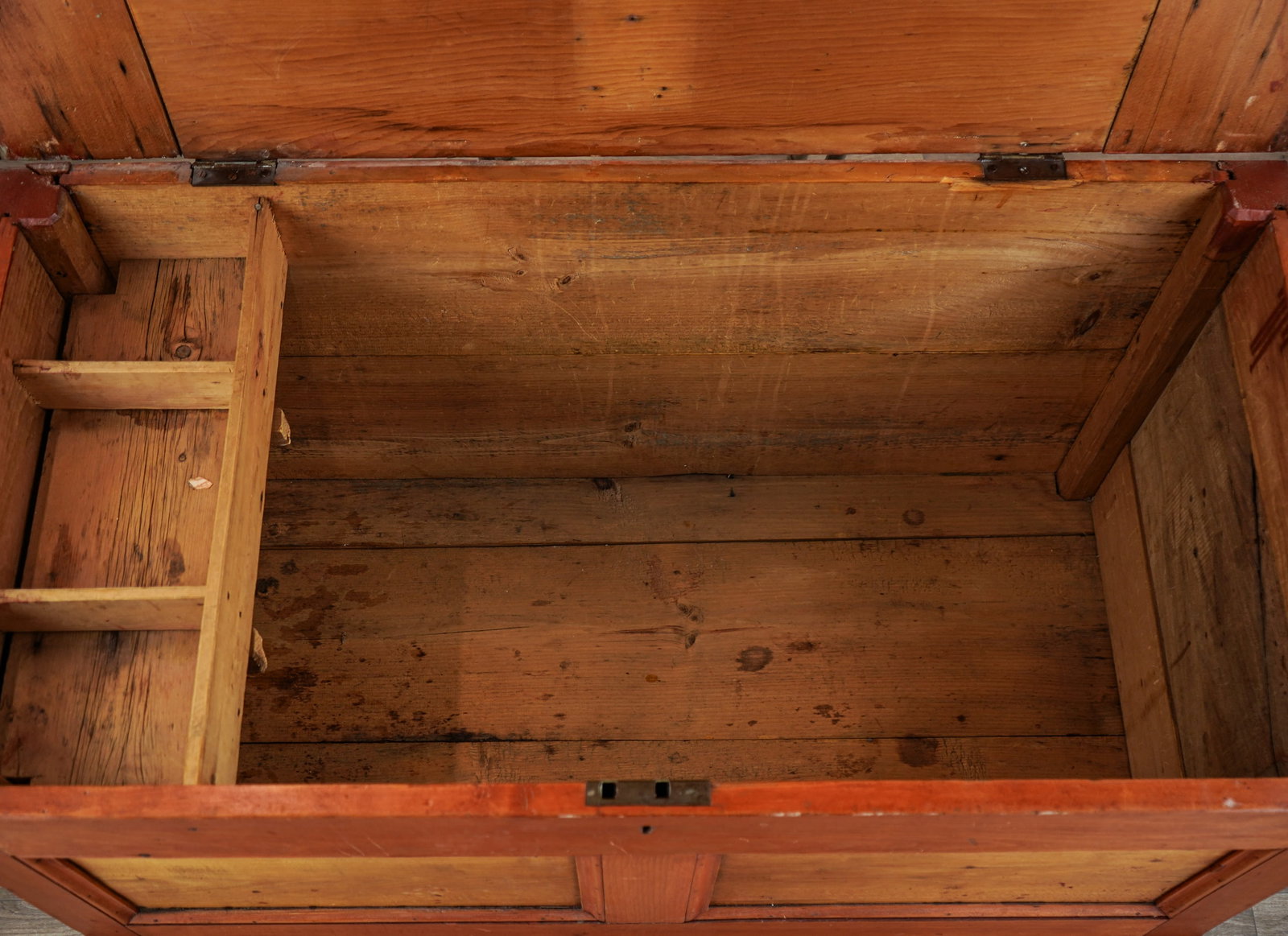 18th c Quebec Ash & Pine Blanket Box - 4
