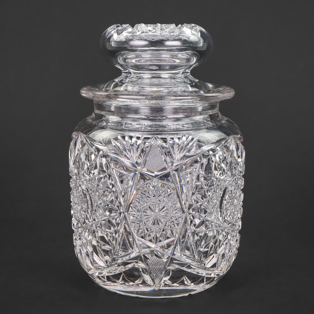 Brilliant Period Cut Glass Tobacco Jar (1 of 6)