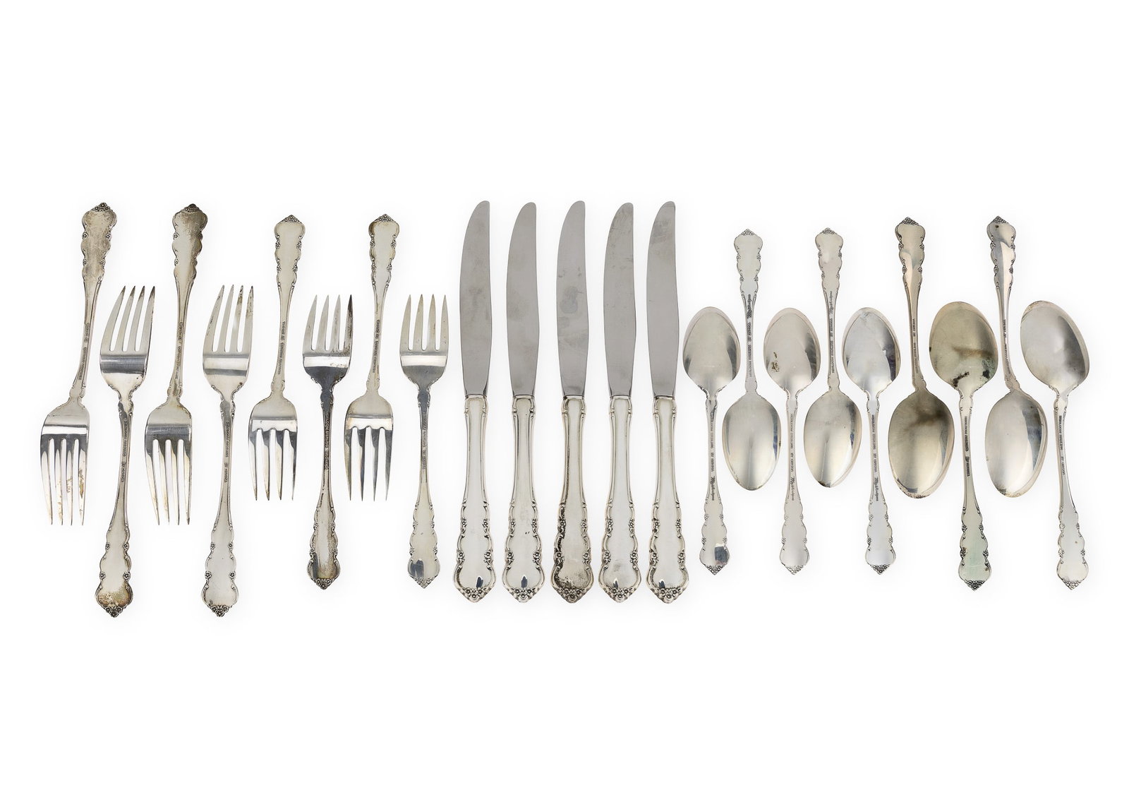 22 pcs. Heirloom Sterling Flatware - 2